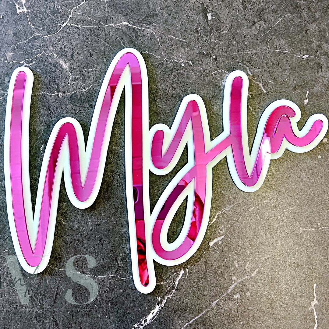 Custom Acrylic Name Sign: Personalized Nursery Decor - Etsy