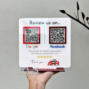 Business Review Link or Social Media QR Code | Salon Sign | Beauty Sign | Hairdressers Beautician Sign | Barcode Scan