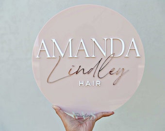 Custom Business Logo Sign, Salon Decor Sign, Wall and Door Office