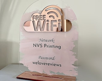 Custom Acrylic WiFi Password Sign: Business or Home