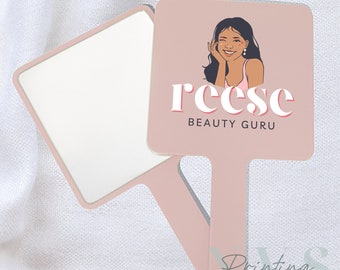 Personalisierter Salon-Spiegel für Make-up Artists, Lash Tech – Beauty Branding Prop