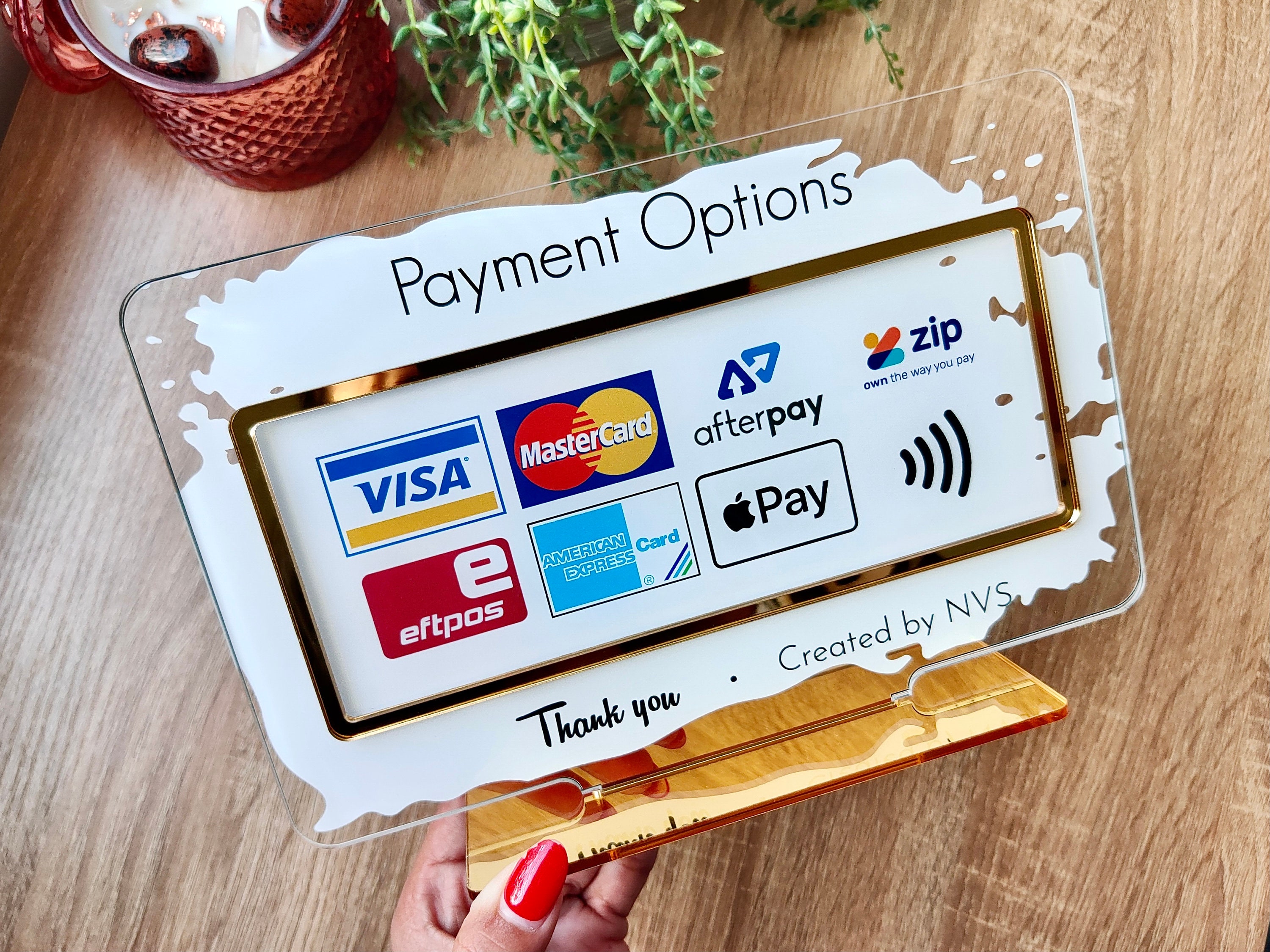 Business Payment Option Sign Credit Card Payment Sign EFTPOS - Etsy UK