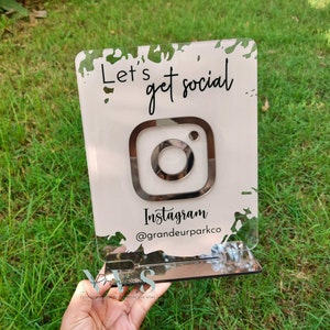 Anpassad QR-kod Instagram-företagsskylt: Reklamskylt för sociala medier bild 2
