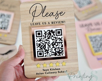 Mini QR Code Display Sign