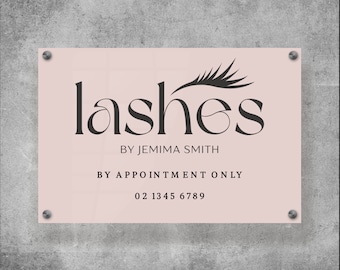 Acrylic Business Plaque House Number Sign Printed Logo Address Signage