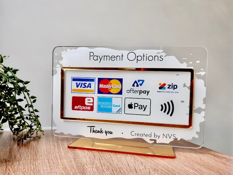 Business Payment Option Sign Credit Card Payment Sign EFTPOS - Etsy