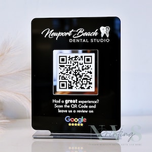 Custom Acrylic QR Code Review Sign: Google, Facebook, & More