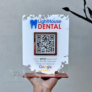 Business Review Link or Social Media QR Code | Salon Sign | Beauty Sign | Hairdressers Beautician Sign | Barcode Scan