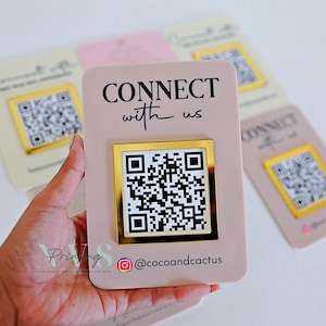 Mini QR Code Display Sign