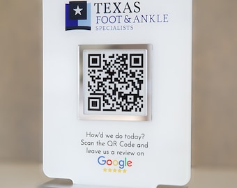 Business Review Link or Social Media QR Code | Salon Sign | Beauty Sign | Hairdressers Beautician Sign | Barcode Scan