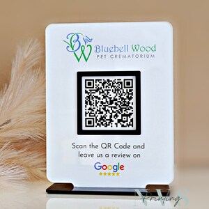 Business Review Link or Social Media QR Code | Salon Sign | Beauty Sign | Hairdressers Beautician Sign | Barcode Scan