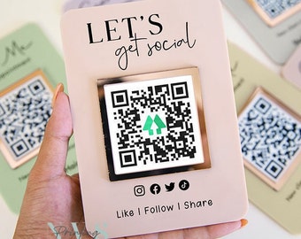 Mini QR Code Display Sign