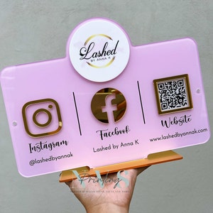 Custom Social Media Business Sign: Business Marketing