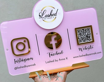 Custom Social Media Business Sign: Business Marketing