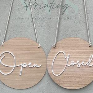 Open Closed Sign 3D Letters Double Sided Business Signage Door Welcome Shop Sign