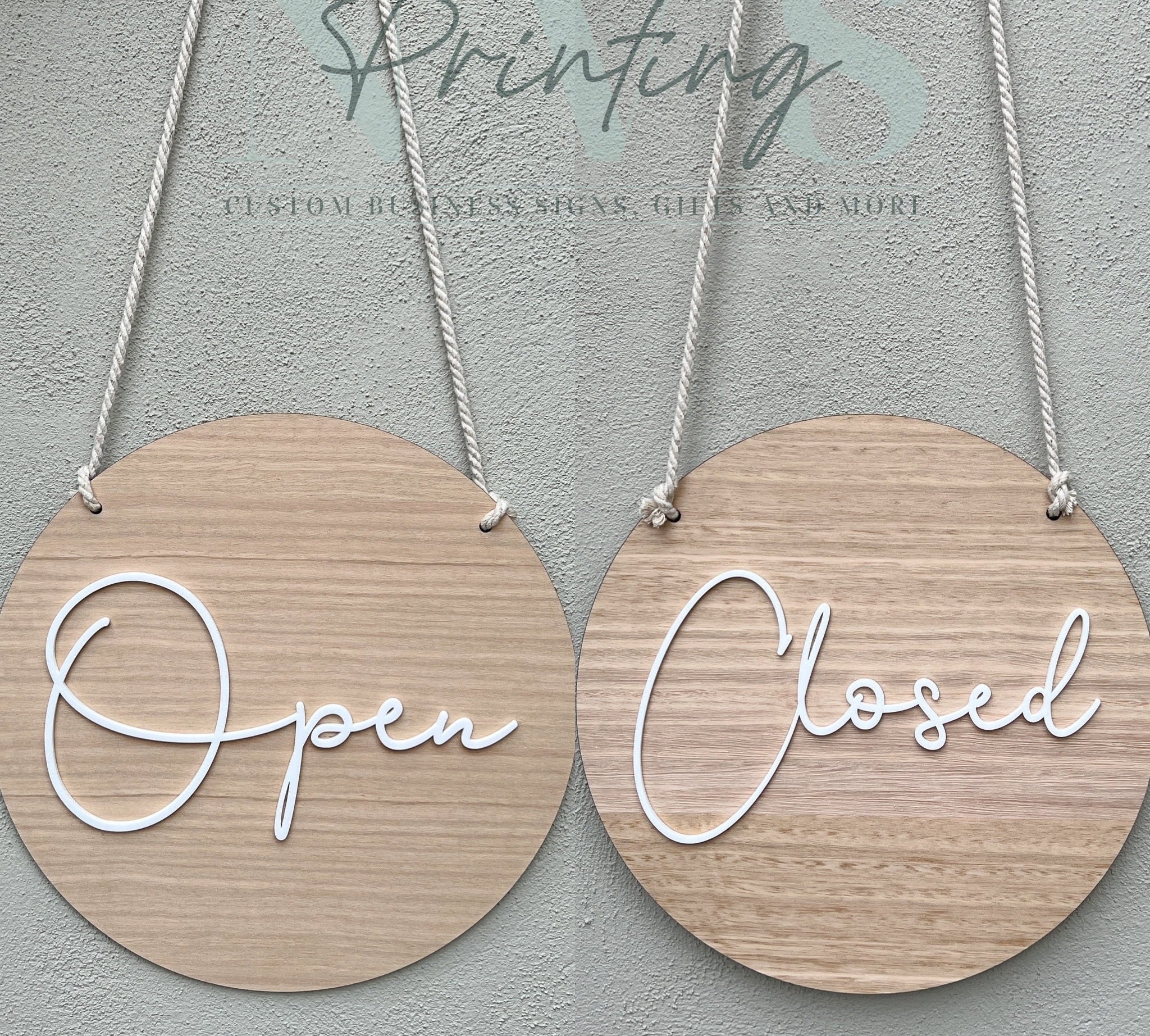 Open Closed Sign 3D Letters Double Sided Business Signage Door Welcome ...