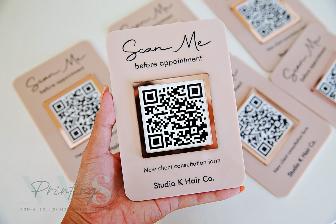 Mini QR Code Display Sign - Etsy Australia