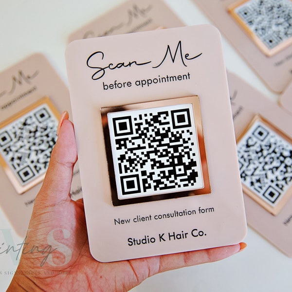 Mini QR Code Display Sign