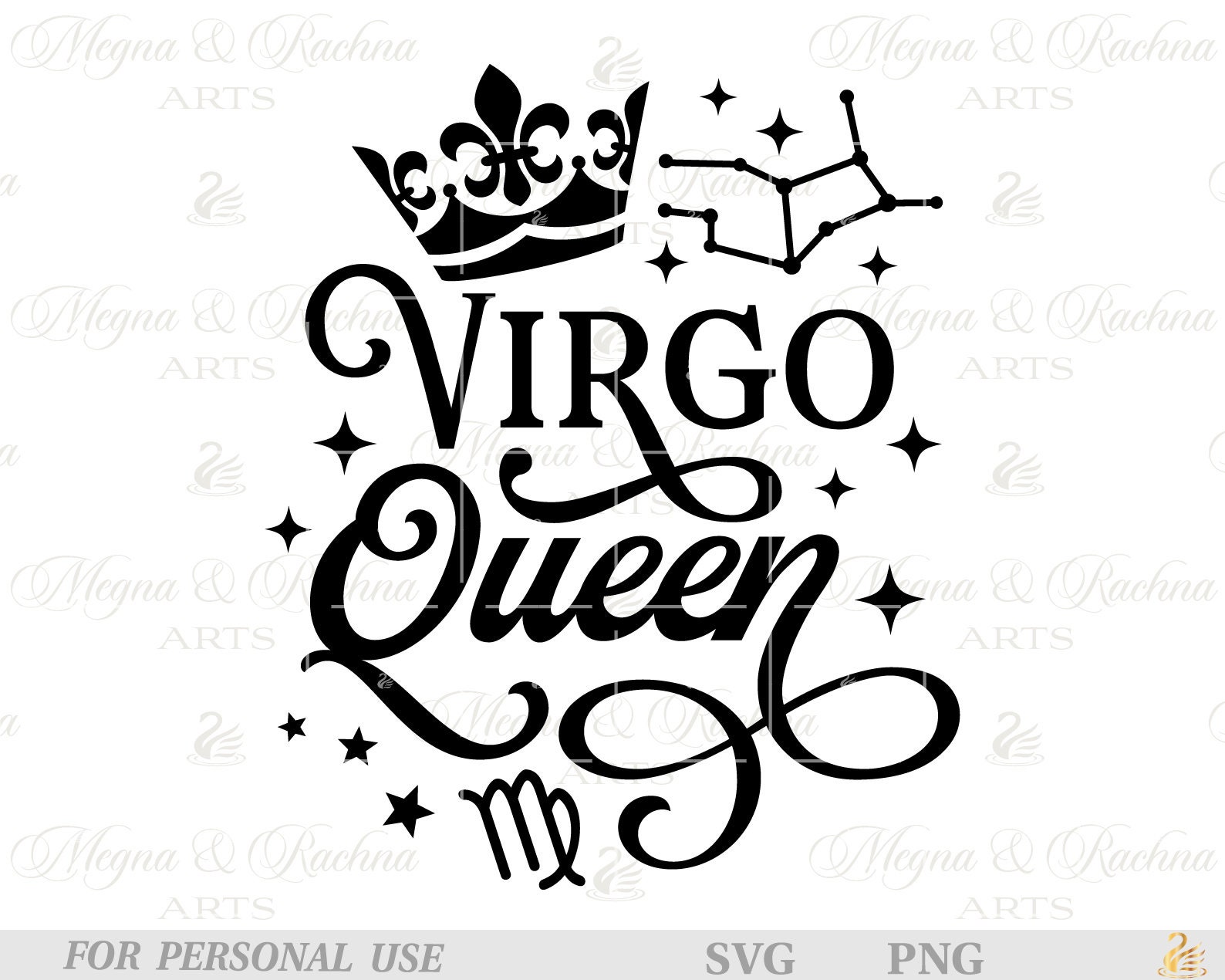 Virgo Queen Svg Virgo Svg for Women Zodiac Svg Afro Queen Etsy