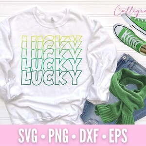 St Patricks Day SVG | St Paddys Day SVG | Glückspilz | Lucky Stacked SVG | Datei für Cricut | Digitaler Download | Kaffee Tasse | Png
