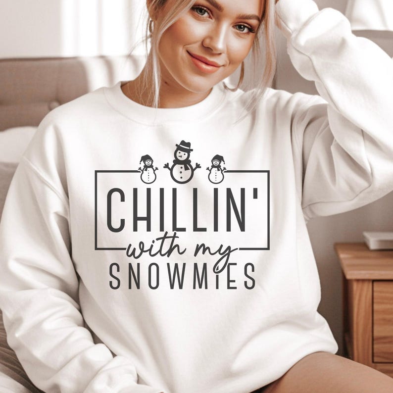 Chilling With My Snowmies SVG PNG | Funny Snowman Svg | Funny Christmas ...