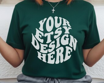 Forrest Green T-shirtmodel • Platliggend, png (digitale download)