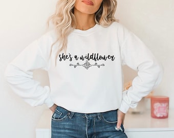 Wildflower SVG | Boho Floral Nature Design | Minimal Flower Shirt Cut File | Cricut Silhouette