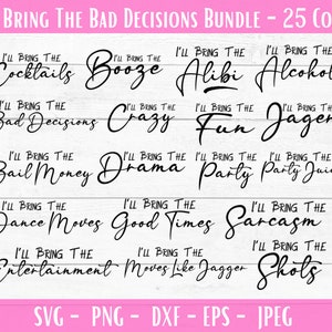 Girls Weekend Svg | I&#39;ll Bring The SVG | Family Reunion Svg | Bachelorette Svg | Bachelorette Party Svg | Bride Squad Svg | Adult Humor Svg