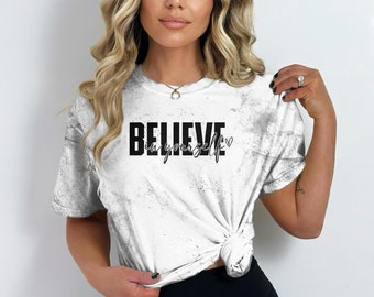 Believe In Yourself SVG | Inspirational Quote Design | Positive Mindset Shirt Cut File | Cricut Silhouette