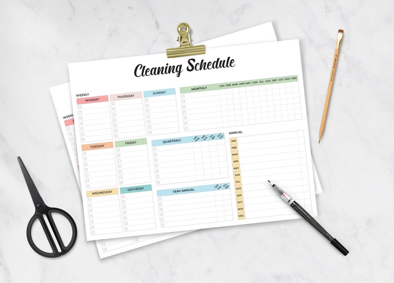 Editable Cleaning Checklist Digital & Printable Cleaning - Etsy Canada