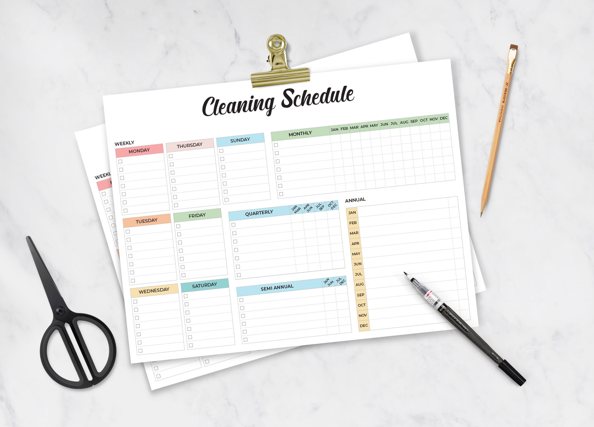 Editable Cleaning Checklist Digital & Printable Cleaning - Etsy Canada
