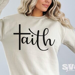 Faith Cross Svg Png | Inspirational Svg | Motivational Svg | Bible Quote Svg | Cut Files For Cricut | Digital Download | Silhouette