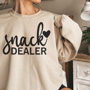 Snack Dealer SVG | Funny Parent Life Quote | Snack Mom Shirt Cut File | Cricut Silhouette
