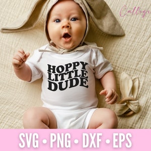 Hoppy Little Dude Svg Png Hoppy Easter Kids Easter Shirt - Etsy