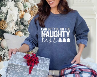 I Can Get You On The Naughty List SVG | Funny Christmas Humor Design | Festive Shirt Cut File | Cricut Silhouette