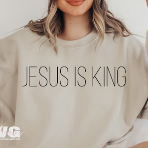 Jesus Is King svg Png | Jesus Cut File For Cricut & Silhouette | Christian Digital Design| Religious Quotes | Religious Art Work