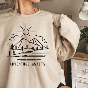 Adventure Awaits Svg Png| Camping | Take A Hike | Camping Shirt | Camp Life | Cricut | Silhouette | Digital Download
