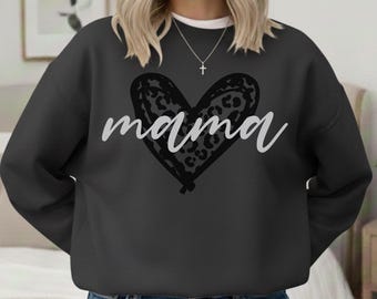 Mama Leopard Heart Design | Mother's Day SVG PNG (Digital Download)