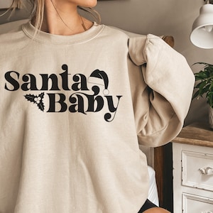 Santa Baby Svg Png | Christmas Baby | Funny Christmas Quote | Merry Christmas Holiday Svg Shirt Design | Cut File For Cricut