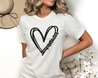 Mama Heart SVG / Design maglietta mamma, file di taglio Cricut (download digitale)