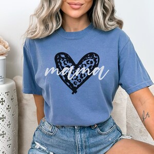 Mama Heart Svg Png | Leopard Heart Cut File For Cricut & Silhouette | Mothers Day Gift | Shirt Design For Mom | Instant Digital Download