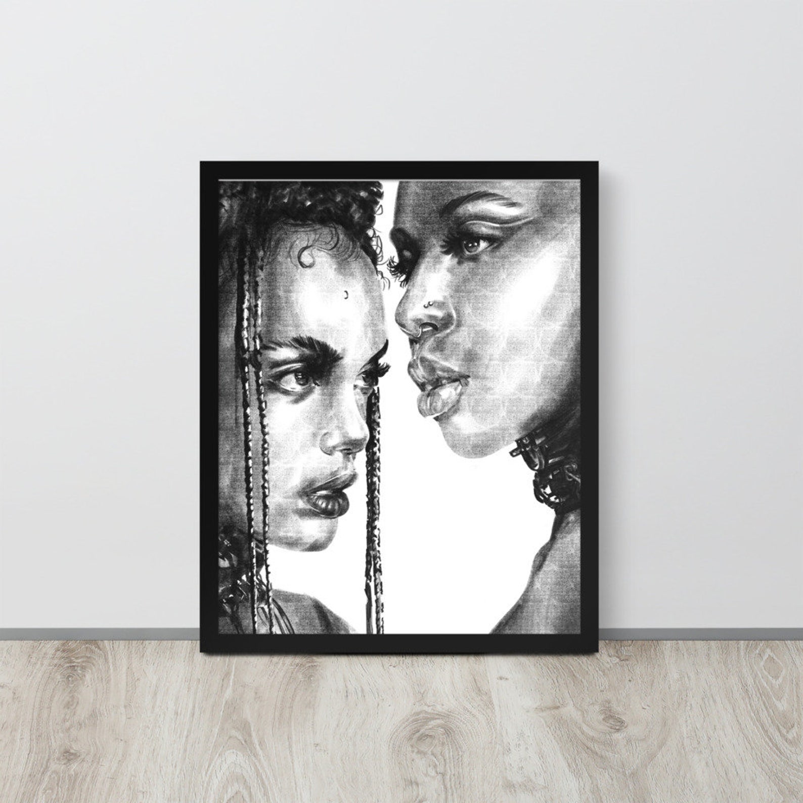 Divine Feminine Framed Poster Black and White Art High Etsy