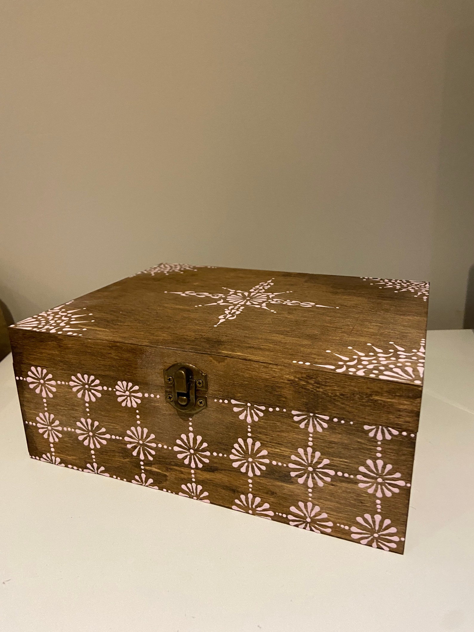 Hand painted boho box hand painted jewellery box boho Etsy