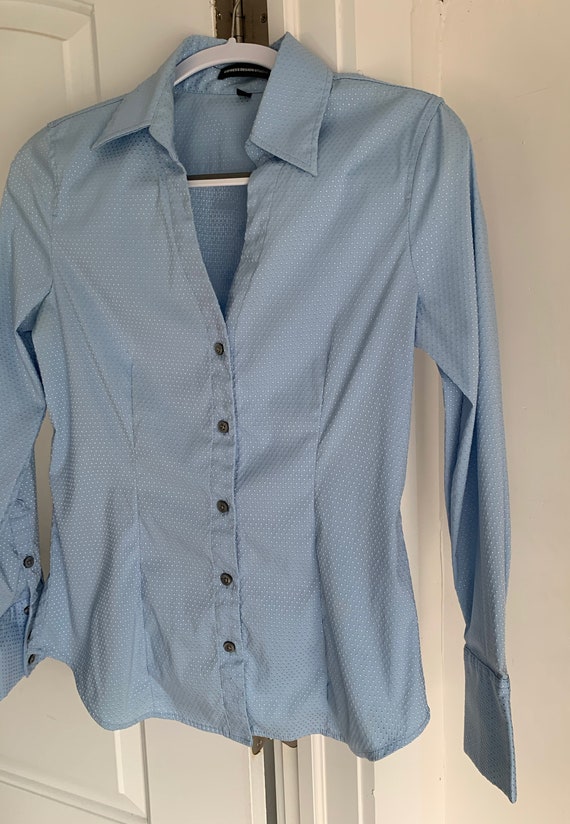 Vintage Periwinkle button up shirt - image 4