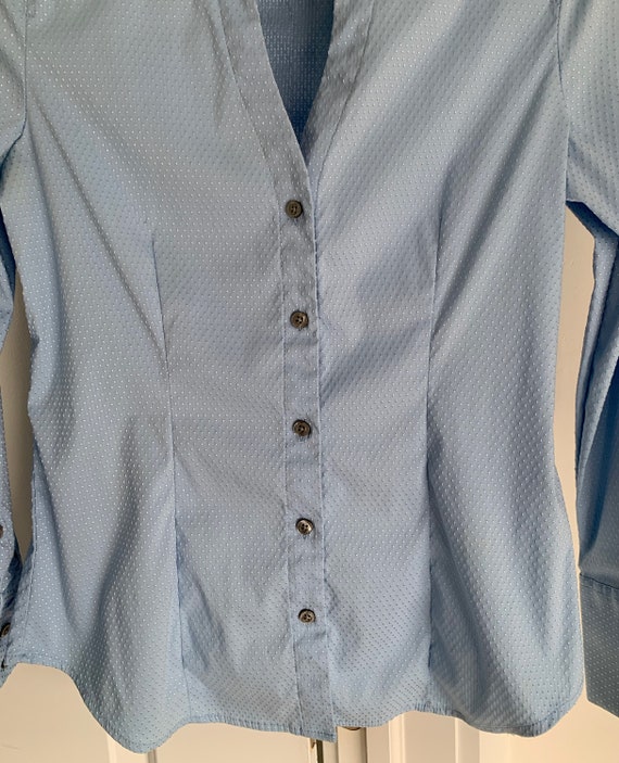 Vintage Periwinkle button up shirt - image 5
