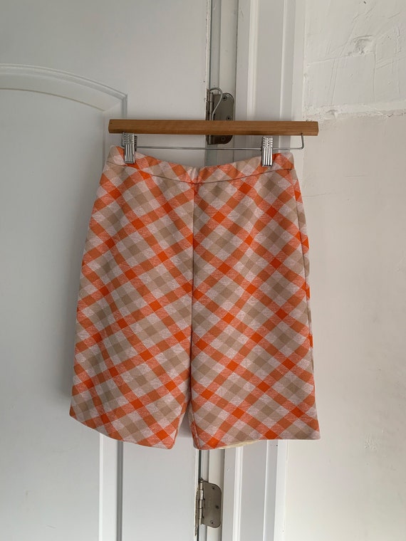 Vintage 60s Plaid High Waisted Shorts