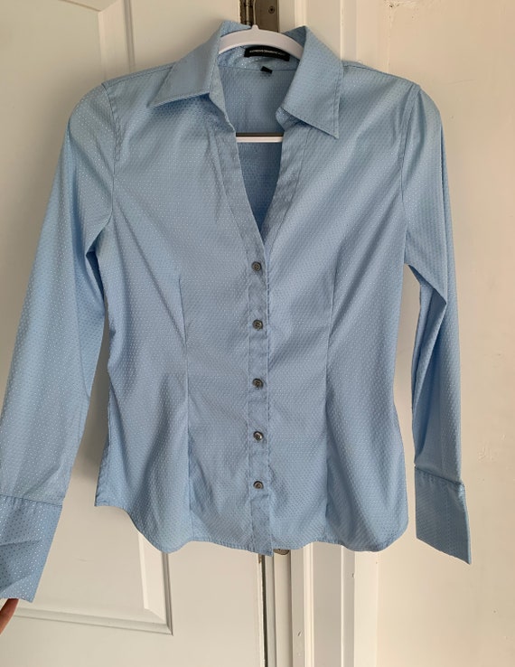Vintage Periwinkle button up shirt - image 3