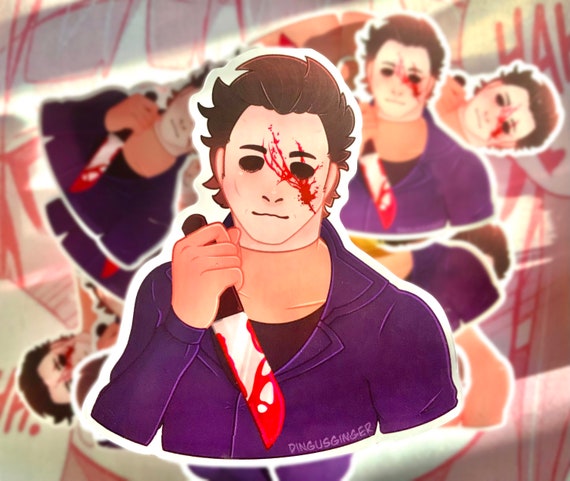 Just A Slice Michael Myers Sticker Kawaii Cute Halloween Etsy 日本