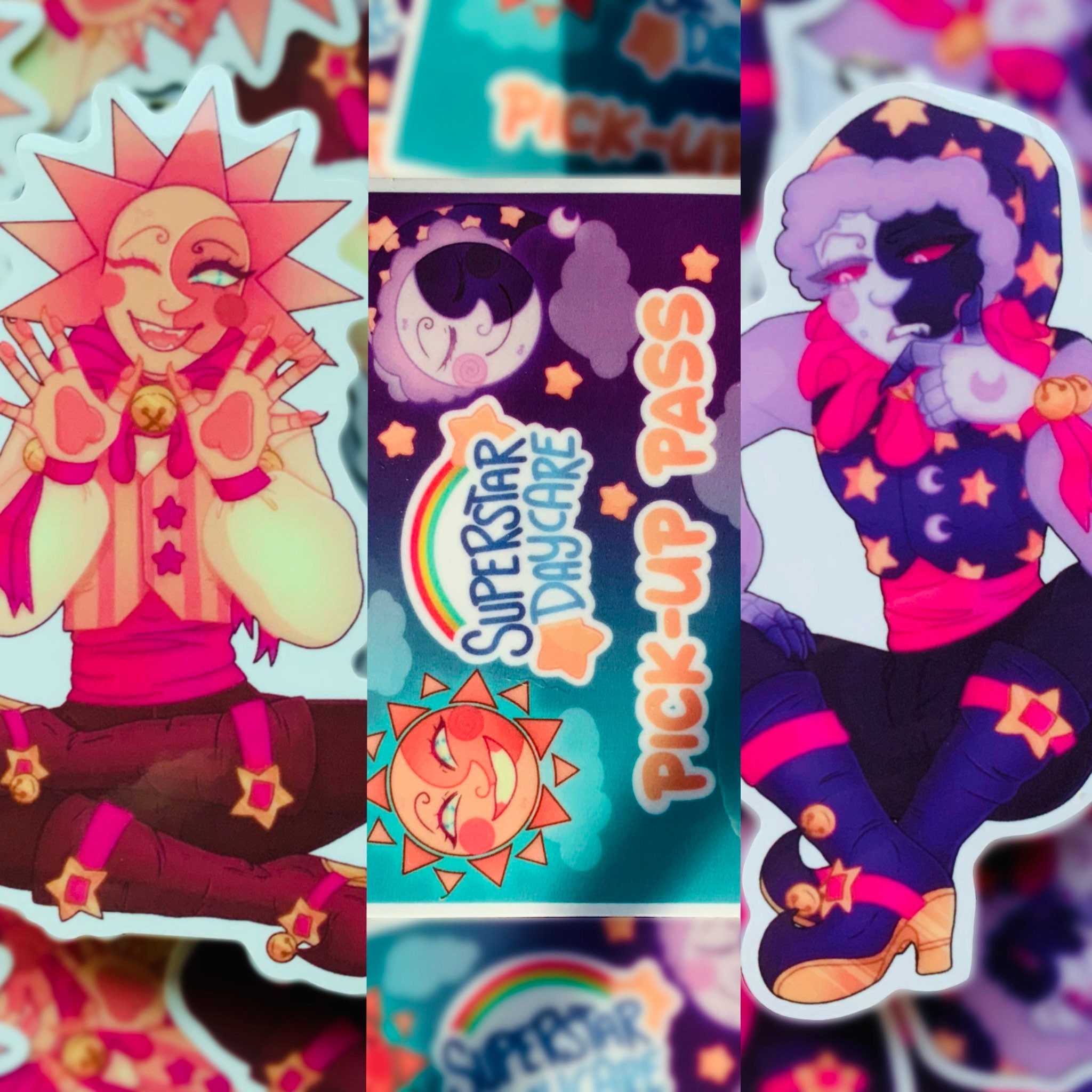 sundrop and moondrop - FNAF - Anime - | Sticker