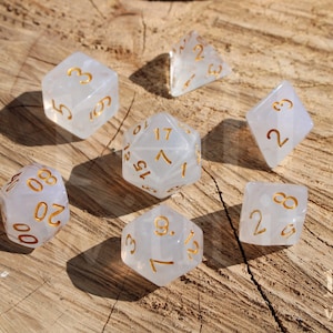 Ice Wisp Dice - Dungeons and Dragons Dice Set | 7 Polyhedral Dice | RPG Dice | Tabletop Roleplaying